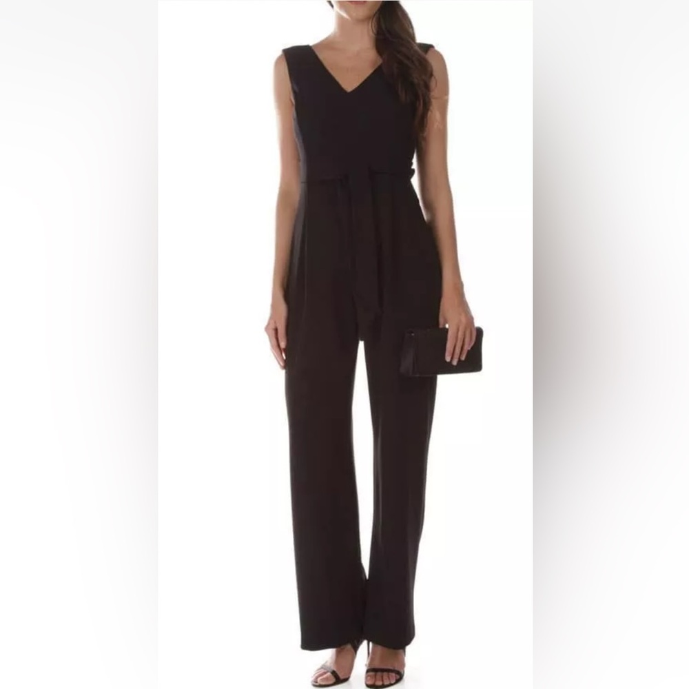 Calvin Klein sleeveless pants suit jumper cross back open back size 4